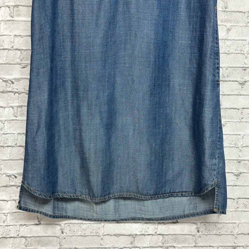 Philosophy Women’s Small Tencel Short Roll-Sleeves Tunic Dress Pockets READ - Picture 5 of 15